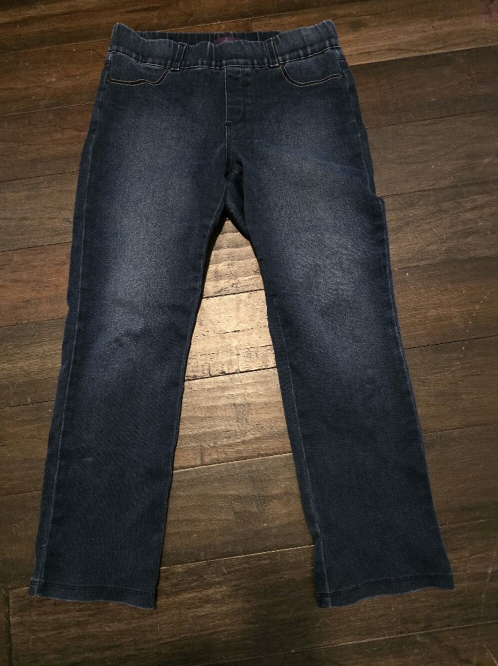 NYDJ Lift Tuck Pull-On Straight Leg Jeans Dark Wash 8 Petite